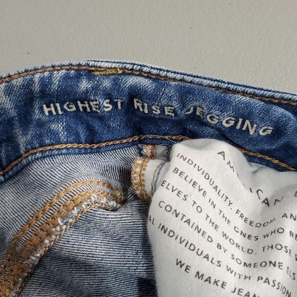 AMERICAN Eagle next level stretch size 2 highest rise jeggings - Picture 7 of 8